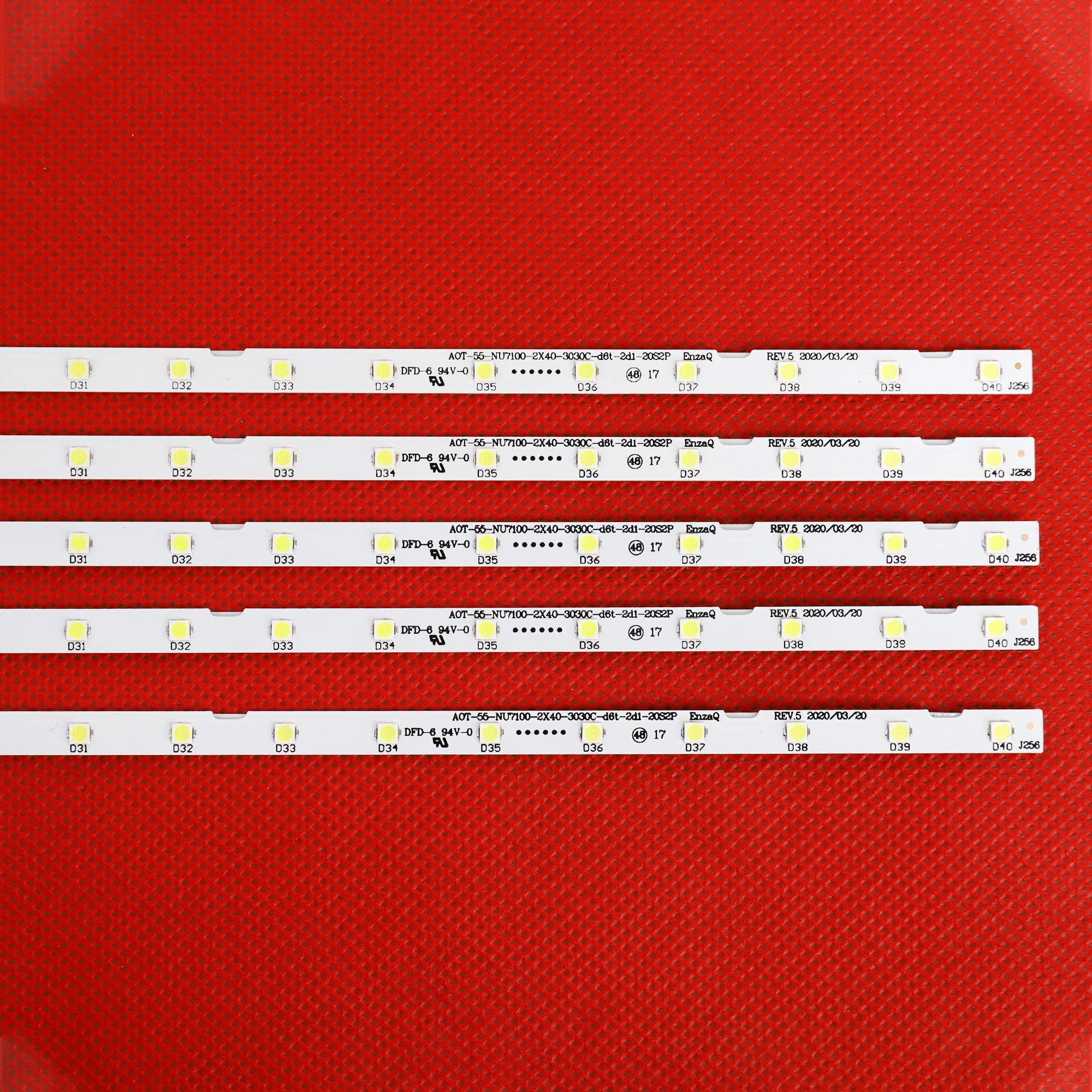 (Новый комплект) 10 шт. светодиодный подсветка полосы 40 лампа для Samusng 55 &quotТВ UE55NU7100
