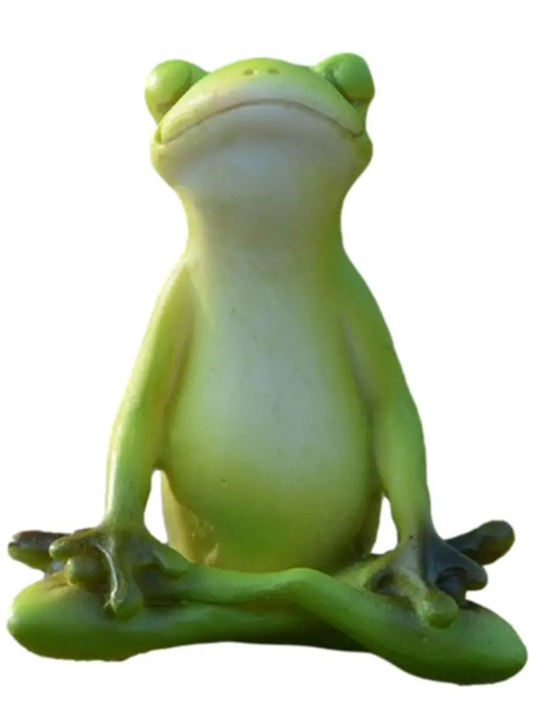 

Resin Funny Mini Frog Statue Innovative Garden Micro Landscape Frog Sculptures For Potted Plant Flower Cute Animal Decoration