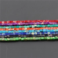 jewelry diy making bracelet earrings imperial agates spacer loose beads natural square gemstones beads accessories 3x3mm