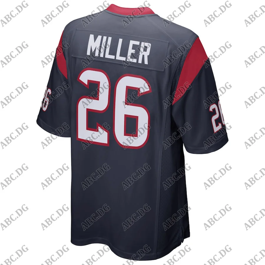 

Customized Stitch American Football Jersey Men Women Kid Youth Houston Lamar Miller Navy Game Jersey