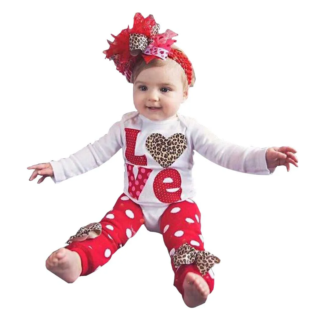 2019 г. Одежда для маленьких девочек леопардовые малышей и комбинезон с надписью