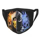 Маска для лица Mortal Kombat X Scorpion, неодноразовая маска для защиты от смога