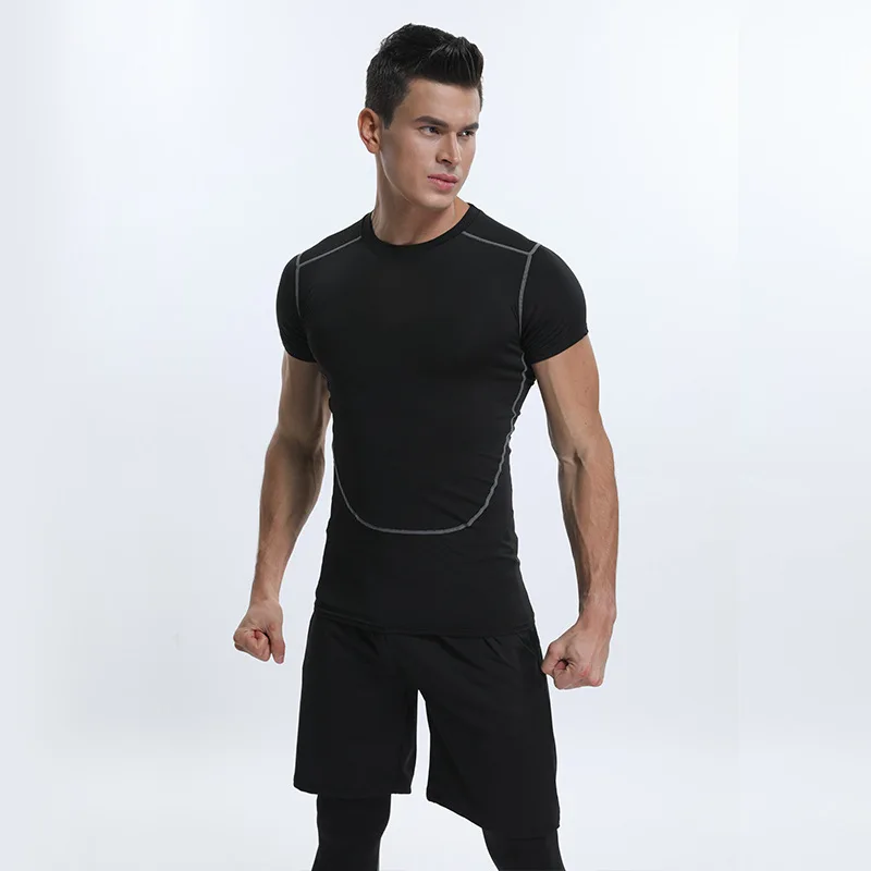 MRMT 2021 новая мужская футболка высокая эластичность однотонная облегающая