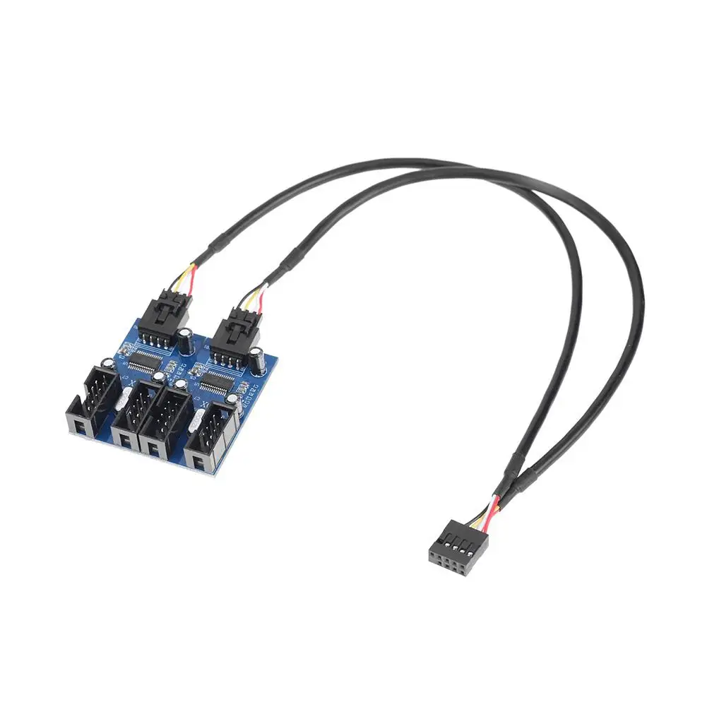 Материнская плата 9 Pin USB штыревой разъем от 1 до 4 Женский Удлинительный кабель
