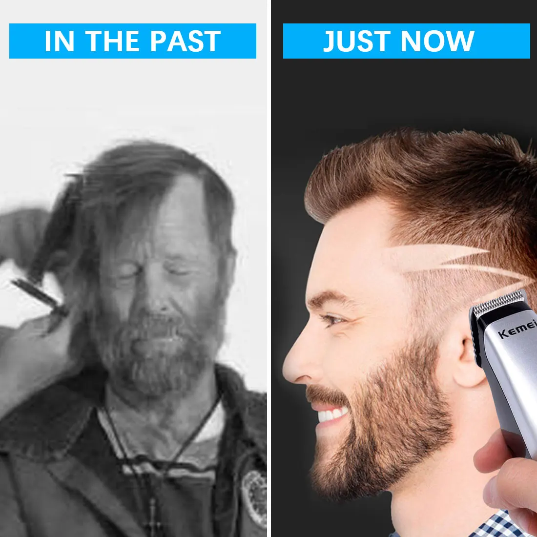 

KM-666 Newly Fashion Mini Electric Hair Clipper Hair Trimmer Cutting Machine Beard Barber Razor For Men Kid Do It Yourself