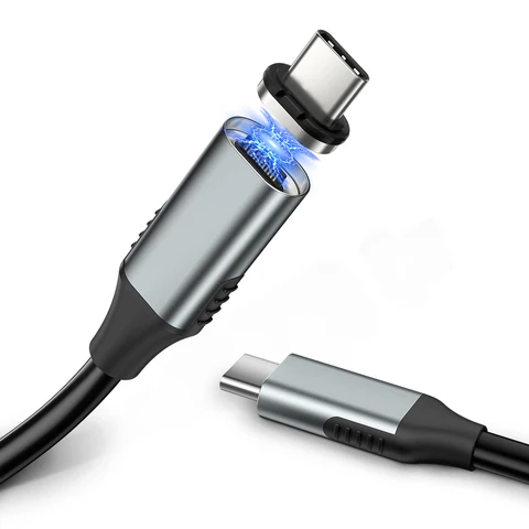 Магнитный кабель USB C к USBC 3,1 Для Apple iPad MacBook Samsung Xiaomi Huawei, телефонный планшет, зарядное устройство PD 100 Вт, быстрая зарядка