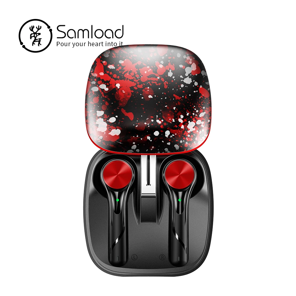 Наушники Samload Bluetooth 5,0, беспроводные наушники с глубоким басом, наушники CVC, шумоподавление с зарядным устройством для iPhone, samsung