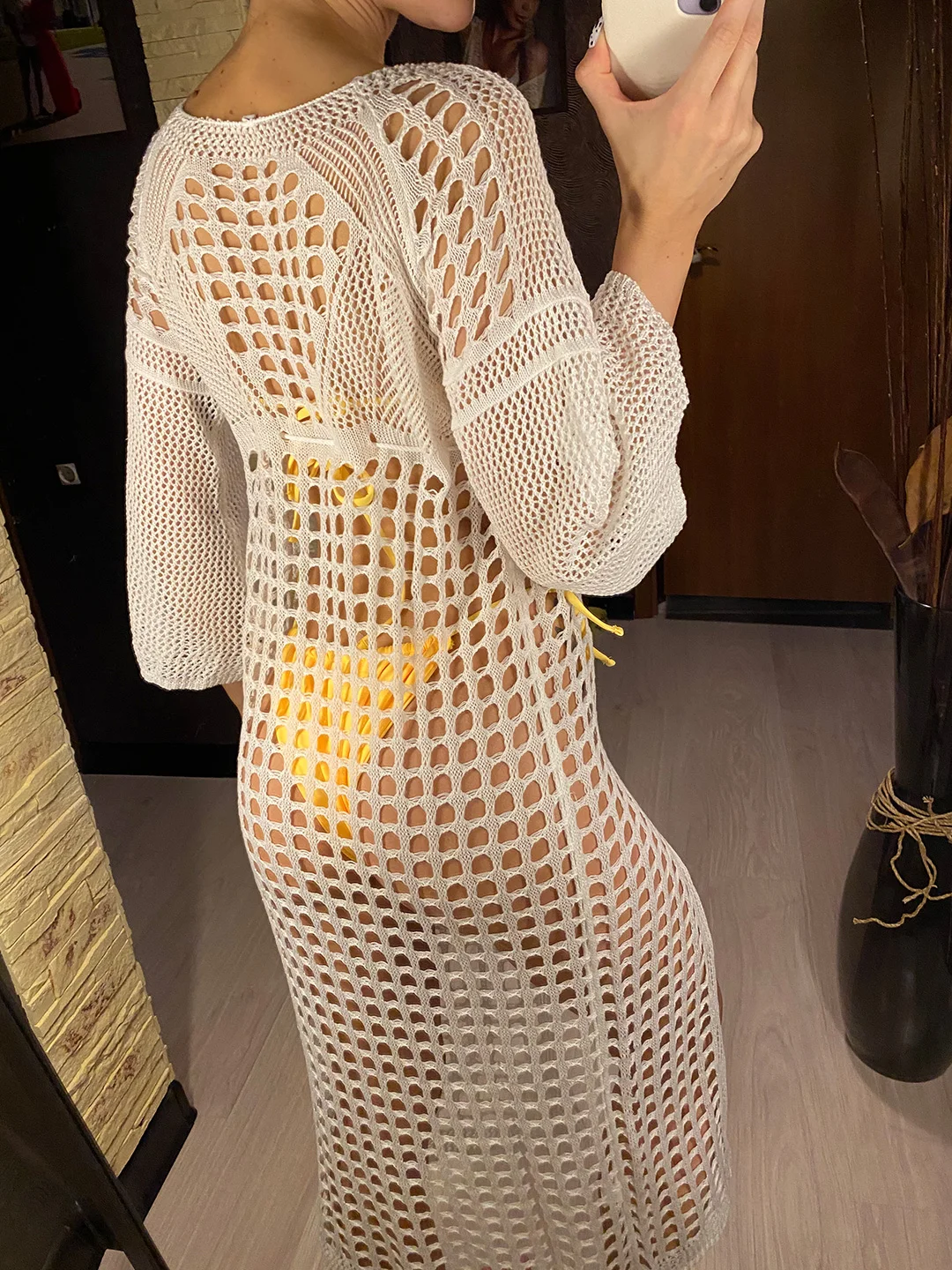 2021 пляжная туника Пляжная накидка летняя женская одежда сексуальный вязанный