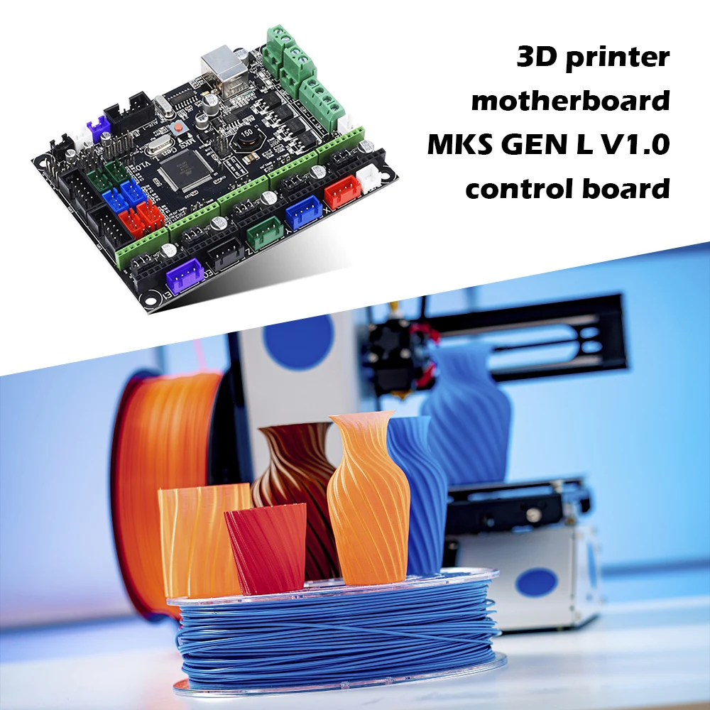 

3D Printer Mainboard MKS GEN-L V1.0 Integrated Control PCB Board Ultra Mute Upgrade Motherboard For Ramps1.4 Marlin