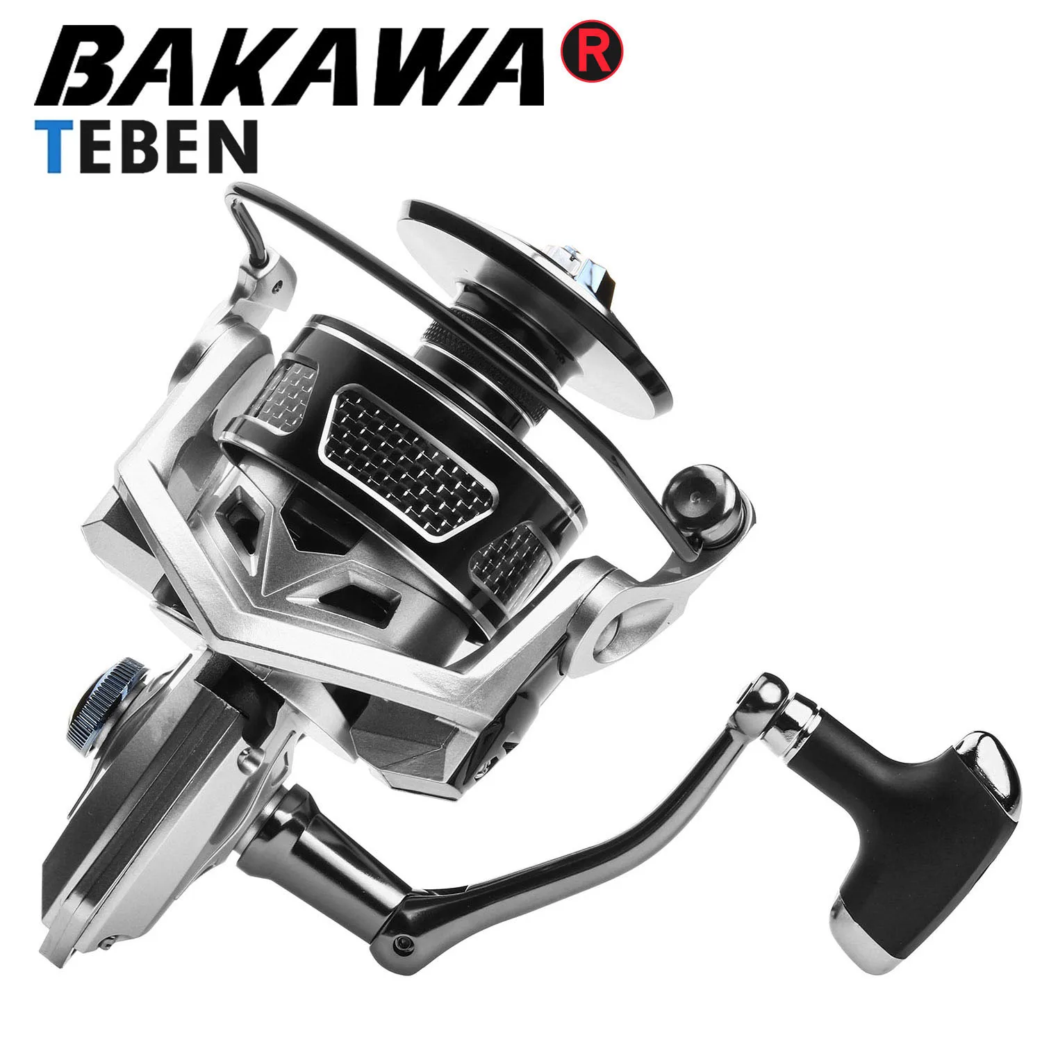 

BAKAWA TEBEN Spinning Fishing Reel Carp Wheel Pesca 5+1BB 5.2:1/4.9:1 Gear Ratio ST 2000-6000 Saltwater Aluminum Spool Lure