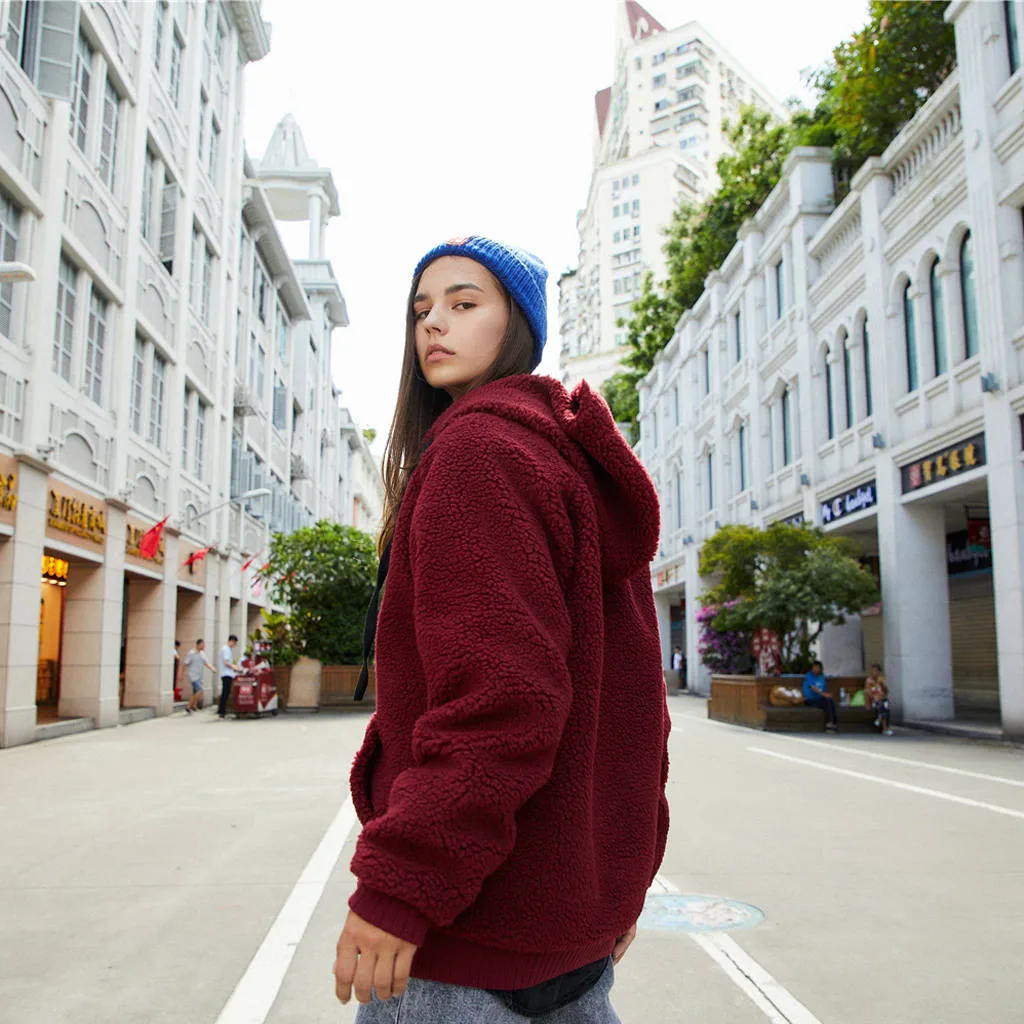 JAYCOSIN Пара Толстовка однотонные плюшевый балахон пуловеры Sweatwear осень Для мужчин