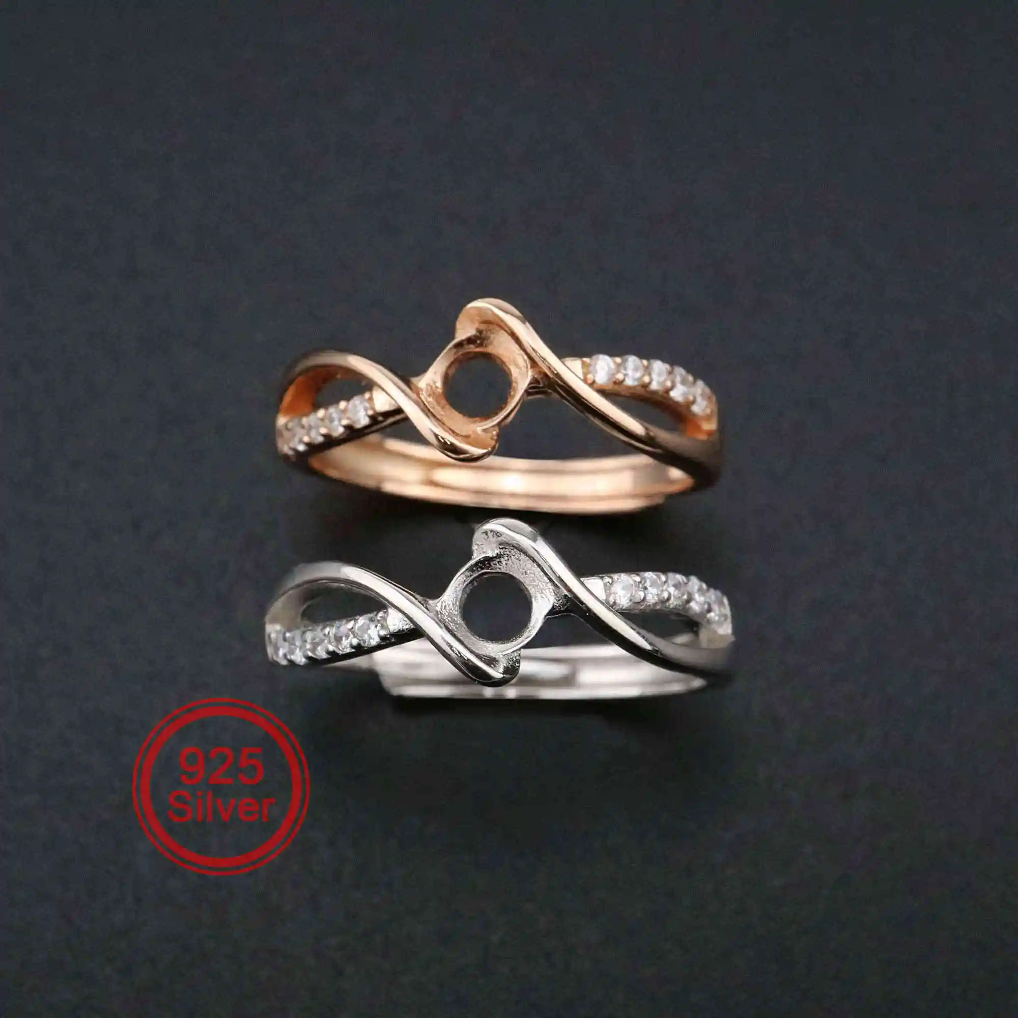 

Заготовка для кольца из серебра 925 пробы, изогнутая, 4 мм