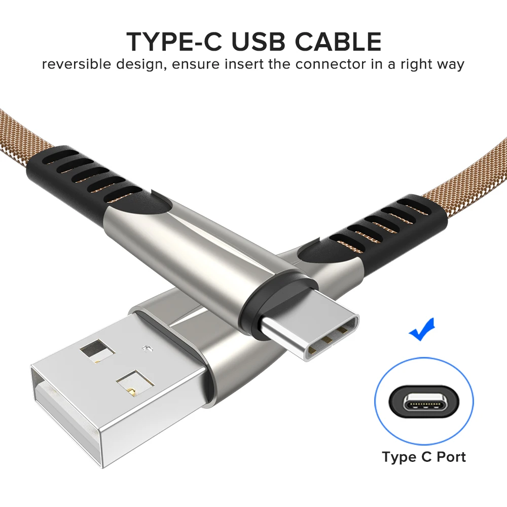 2.4A USB C кабель нейлоновый кабель синхронизации данных для мобильного телефона для LG htc быстрая зарядка type-C провод для samsung Galaxy S10 S9 Plus Note 8 7