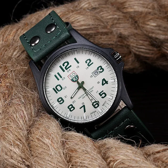 Number Dial Quartz Wristwatch Fashion Men Watches 2