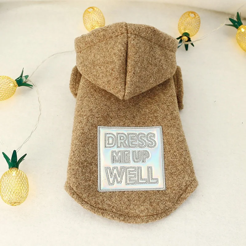 Пальто для собак толстовка с капюшоном Зимняя Одежда питомцев костюм щенков