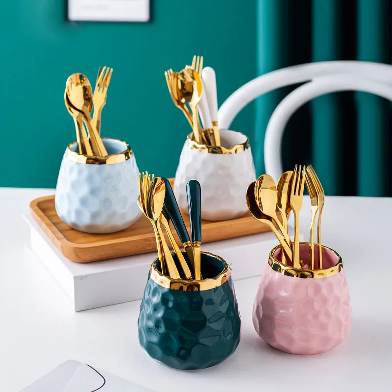 

Набор Десертных ложек вилка для фруктов и пирожных из нержавеющей стали с керамической ручкой, 6 предметов, с керамической емкостью для хран...