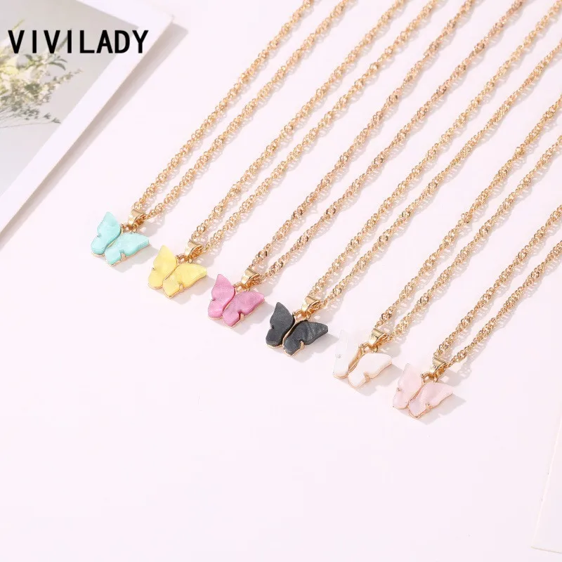 VIVILADY романтическая Милая шикарная акриловая бабочка женская модная Женская леди