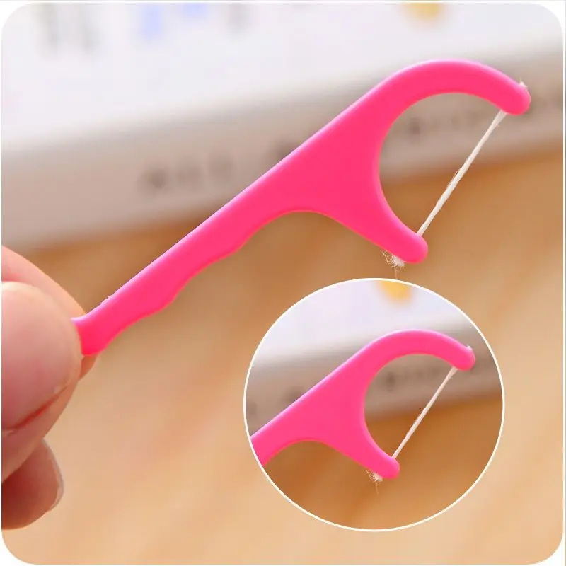 

125 Pcs/Lot Disposable Dental Flosser Interdental Brush Teeth Stick Toothpicks Floss Pick Oral Gum Teeth Cleaning Care