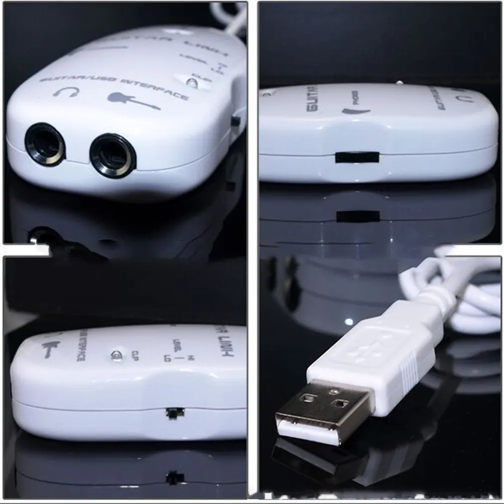 Гитарный кабель аудио USB адаптер интерфейса для MAC/PC Аксессуары записи музыки