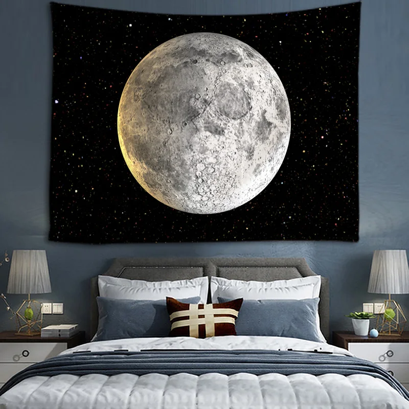 

Moon Pattern Tapestry psychedelic Wall Hanging Tapestries For Home Deco Living Room Bedroom Wall Art Large Size Free Dropping