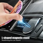 L-образный магнитный автомобильный держатель для телефона iPhone 11 12 Mini 12, магнитное крепление, подставка для мобильного телефона Xiaomi MI Huawei Samsung LG