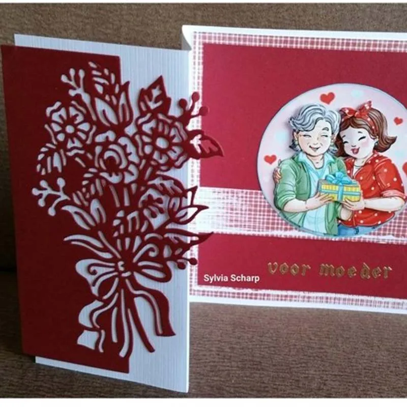

JC Metal Cutting Dies Scrapbooking Bouquet Flowers Strip Stencil Craft Paper Knife Mould Blade Punch Card Make Die Cut Template