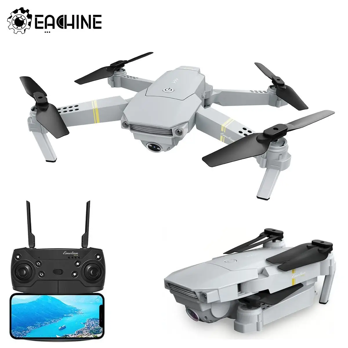 

Eachine E58 PRO RC Drone WIFI FPV With 120° FOV 1080P HD Camera Adjustment Angle High Hold Mode Foldable Quadcopter RTF Dron