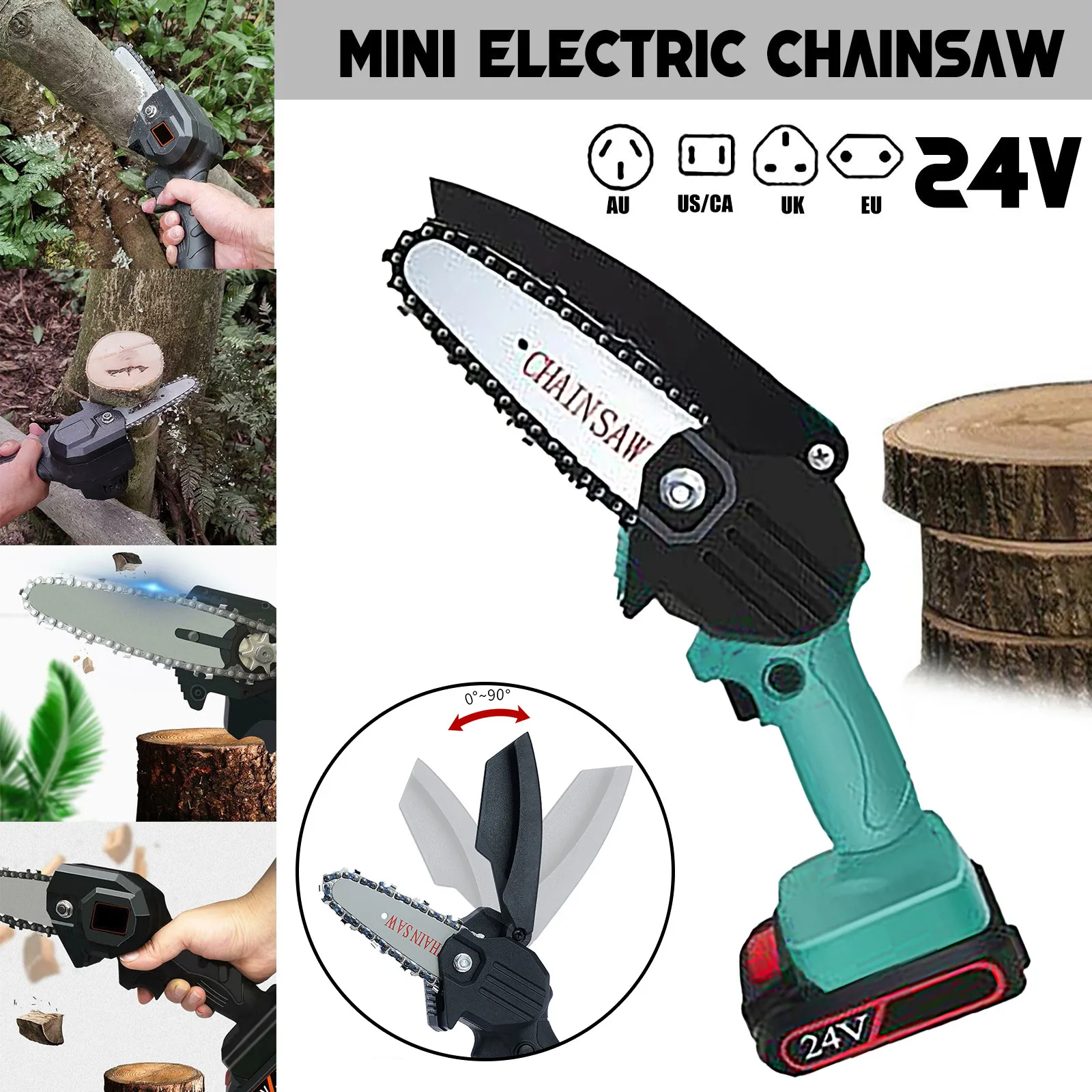

1PCS Recyclable Mini Electric Chainsaw Ever Battery Powered Metal Wood Cutter Hot Models One-handed Garden Logging Power Tool
