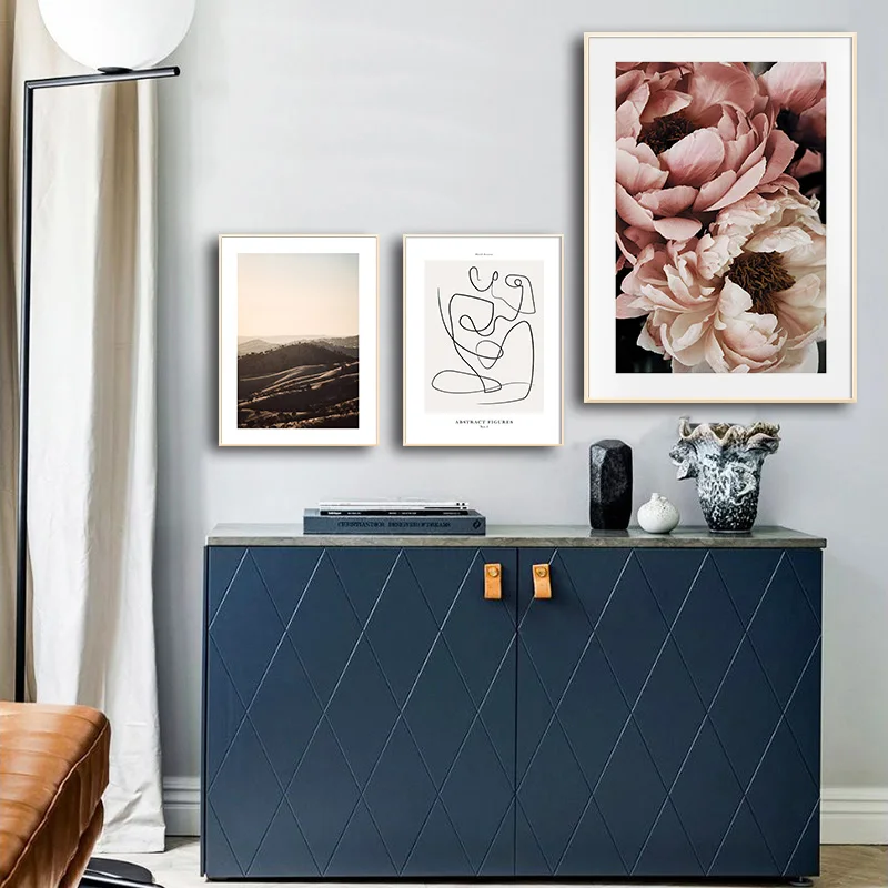 

Abstract Print Flower Ocean Landscape Scandinavian Canvas Poster Painting Nordic Wall Art Decoration Picture Bedroom Room Decor