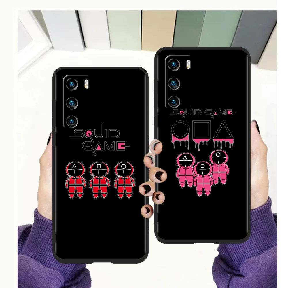 

South Korea Squid Game Phone Case for Huawei P20 P30 P40 Lite P20 P30 P50 Pro P Smart Z 2021 Y6 Y7 Y9 Y7A Y6P Y9S 2019 TPU Cover