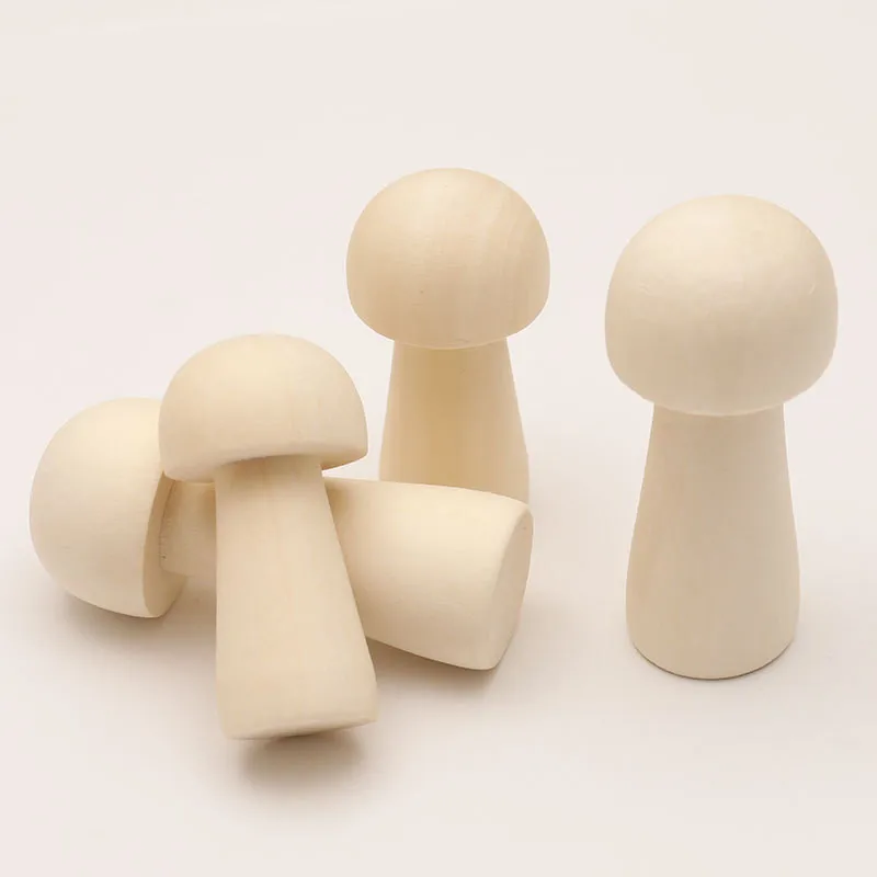 85 мм 65 DIY деревянный колышек гриб живописи незавершенной Изделия из дерева для