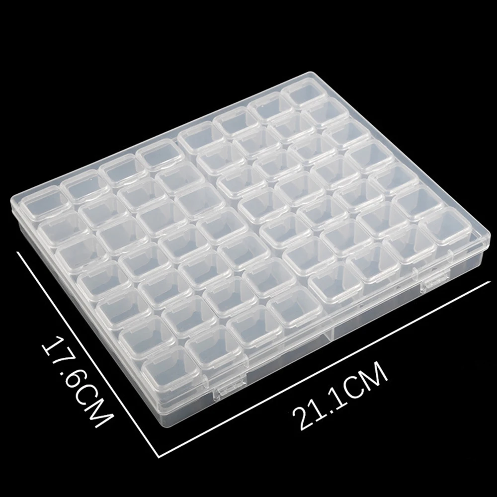 

56 Grid Diamond Painting Boxes Plastic Organizer 5d Diamond Embroidery Accessories Storage Containers For Diy Art Craft