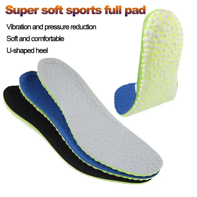 Super soft sports and leisure insoles unisex sweat-absorbent and shock-absorbing full pad four seasons mesh basketball insole