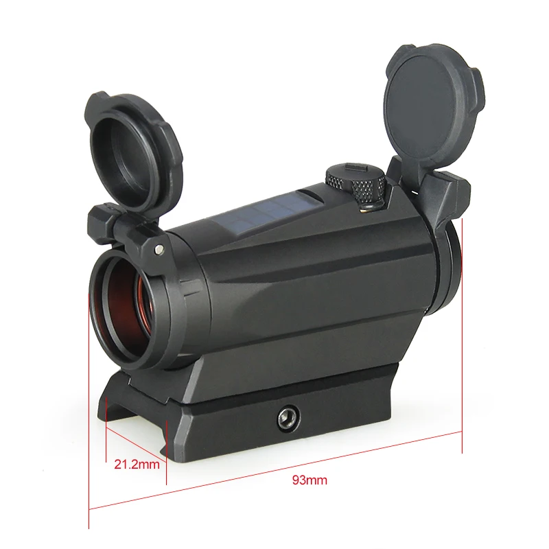 PPT1x20mm Red Dot видение прицел охотничья оптика 1x рефлекс солнечной энергии 2MOA 65MOA