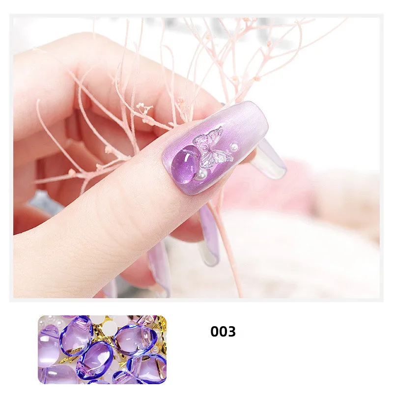 

1box Shiny Crystal Stone Three-dimensional Irregular Rhinestone DIY Nail Decoration Rivet Pearl Mixed Supplies Accessories