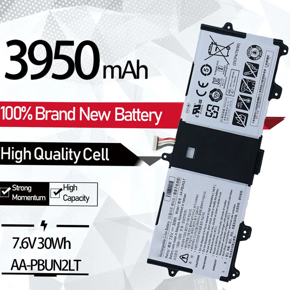 Nova Bateria do Laptop Aa-pbun2lt para Samsung Pbun2qt 900x3l-k01 900x3l-k04 Np900x3l-k02cn Shuozb 30wh 3950mah Baterias p/ laptop