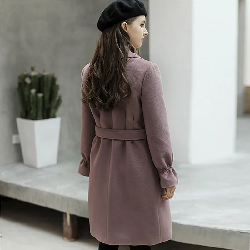 Новинка тонкая шерстяная куртка Женская ветровка на одной пуговице модная