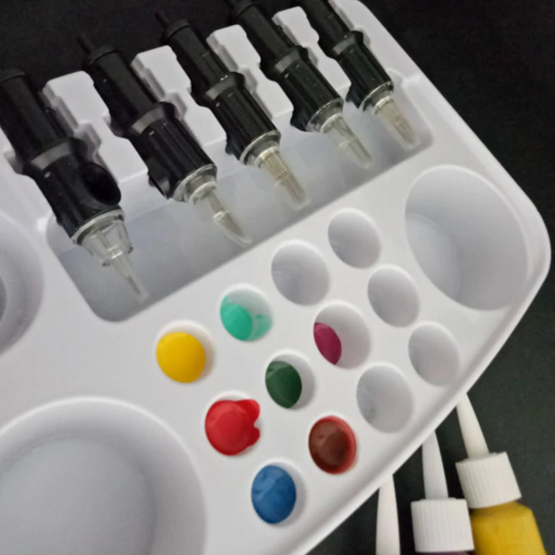 1 шт. одноразовая пластиковая цветная пластина чернила для татуировок пигментный