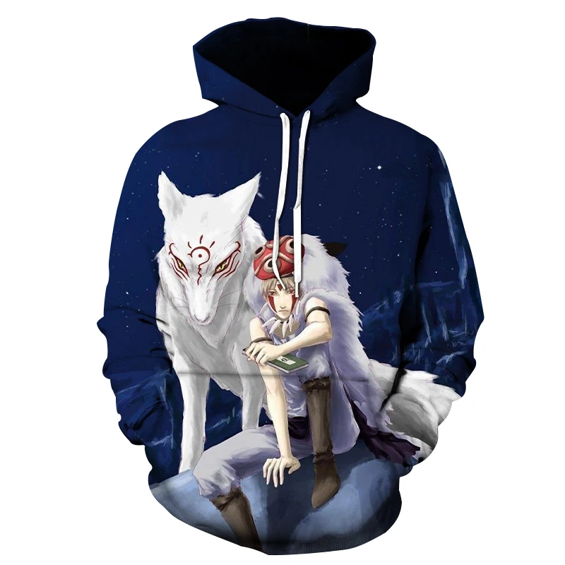 Белым волком из толстовки с капюшоном и Для мужчин/Для женщин мужчин тонкий 3D