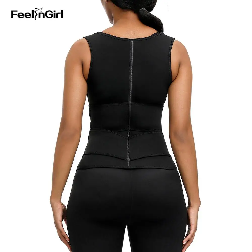 Feelingirl неопрен Body Shaper Для женщин талии тренер 9 стальные косточки, под бюст Корректирующее белье для похудения жилет Мужская портупея спортивные Сауна Топ