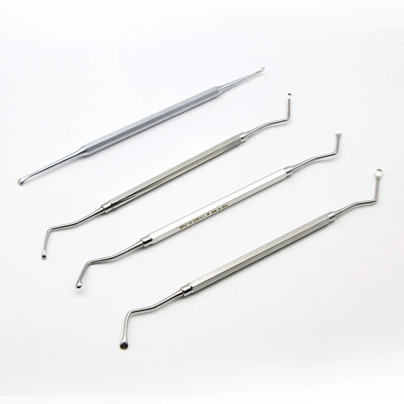 

4pcs Professional Dental Curette Periodontal Bone Curettes Perio Dental Scaler Instrument Tool