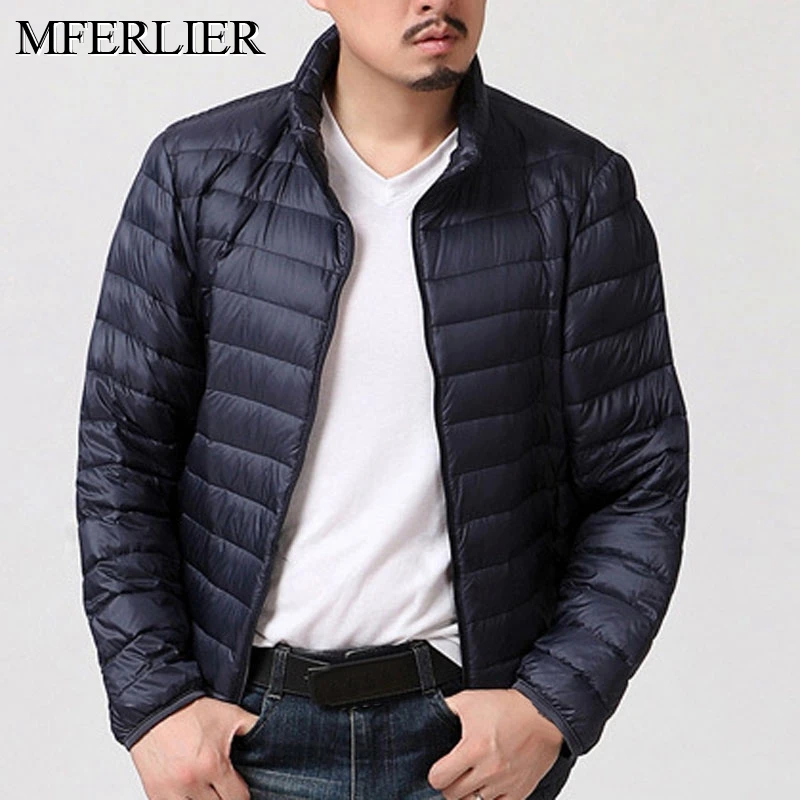 Тёмно-синий Весенне-зимние мужские куртки больших размеров 5XL 6XL 7XL 8XL 9XL бюст 152 см хлопок повседневные мужские куртки 2 цвета - Цвет: Тёмно-синий
