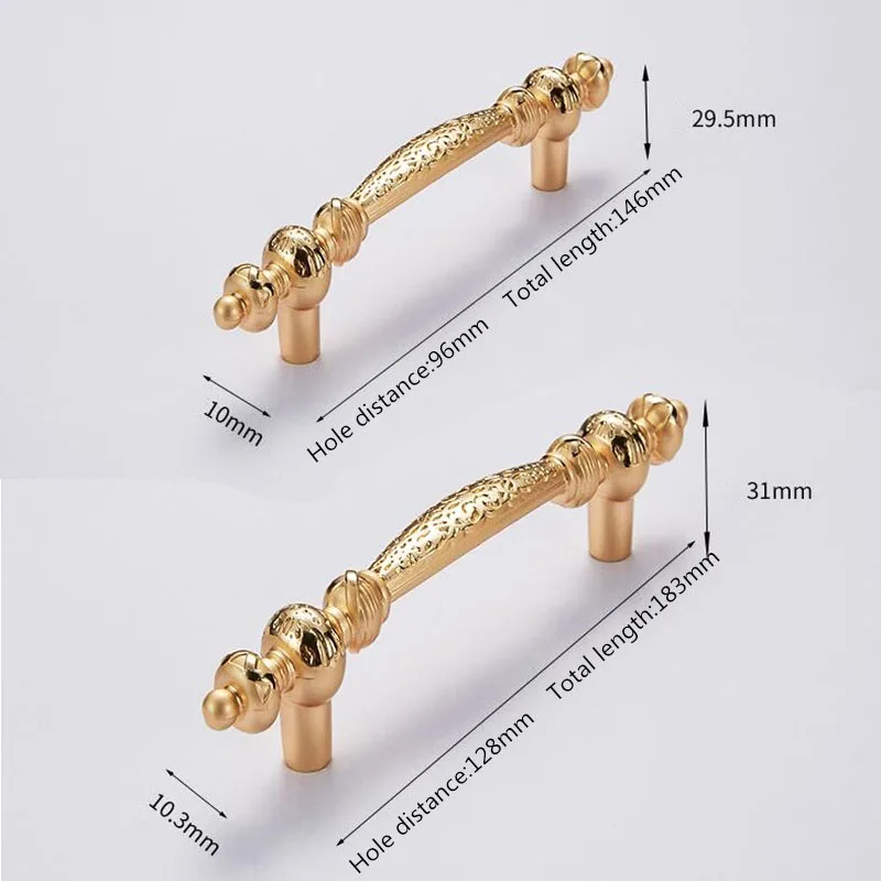 KK & FING 1 шт. европейские винтажные ручки для мебели из золотого цинкового сплава