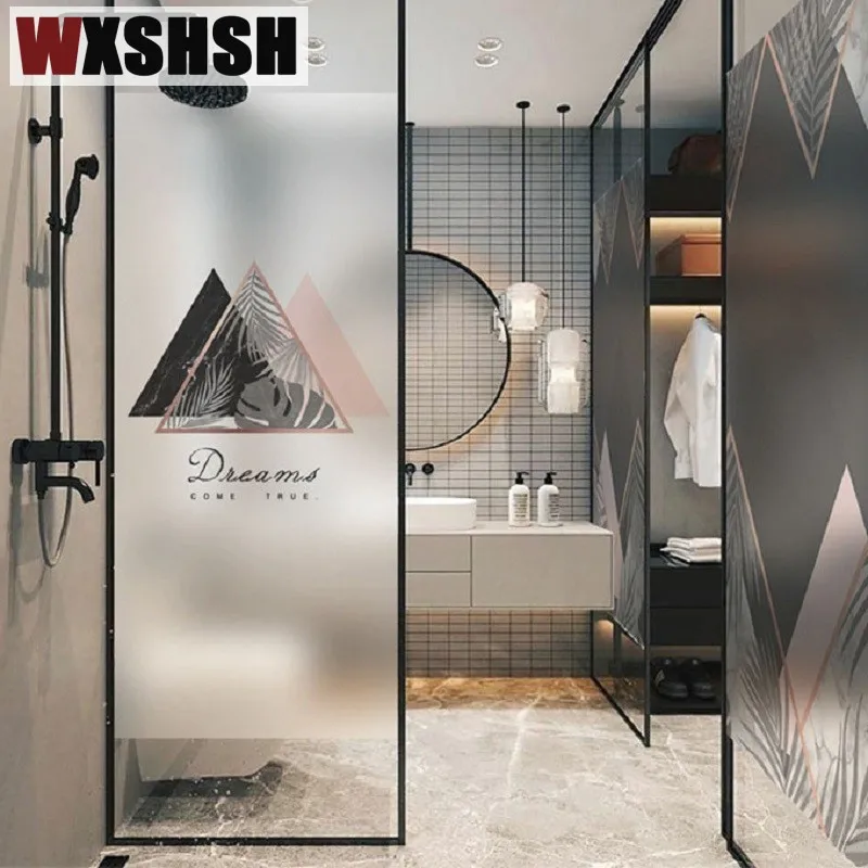 Статическая липкая оконная пленка размер под заказ 90 см x 100 стильная матовая