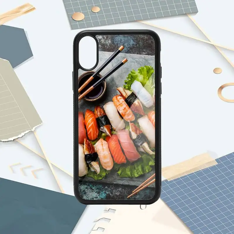 

Japanese food cuisine sushi Phone Case PC for iPhone 11 12 pro XS MAX 8 7 6 6S Plus X 5S SE 2020 XR