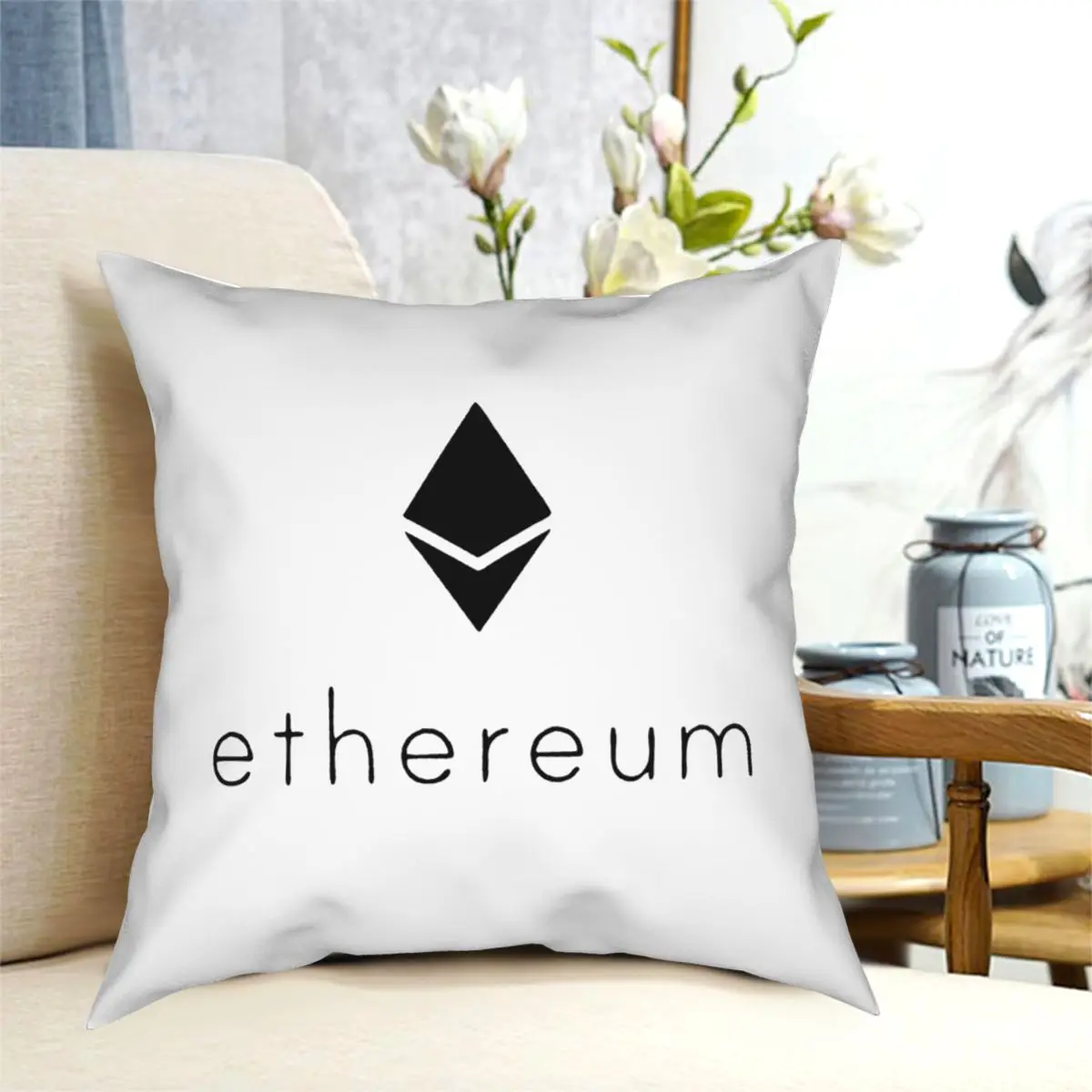 Наволочка для подушки с логотипом Ethereum Биткоин криптовалюта Btc блокчейн
