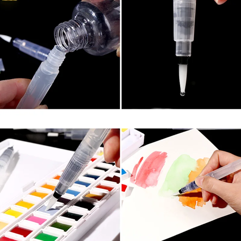 

6PCS Portable Paint Brush Water Color Brush Pencil Soft Watercolor Brush Pen for Beginner Painting Drawing Art Supplies Gifts