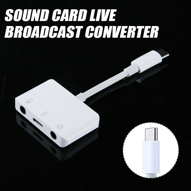 

3,5 мм Тип USB-C AUX Наушники живой звук со встроенной аудио-картой, разъем для подключения наушников адаптер для Macbook портативных ПК Мобильный те...