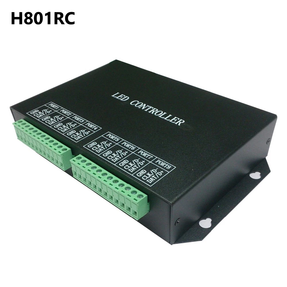Контроллер H801RC 8 портов светодиодный пиксельный контроллер работа с RJ45