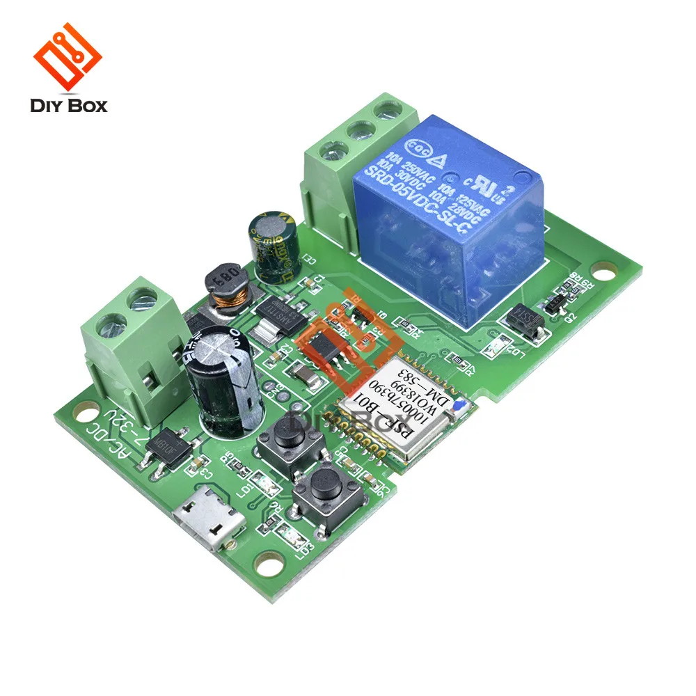 

USB5V/DC7-32V 1 way Smart WiFi Remote Control DIY Wireless Switch Universal Module Relay Switch Module for Smart Home